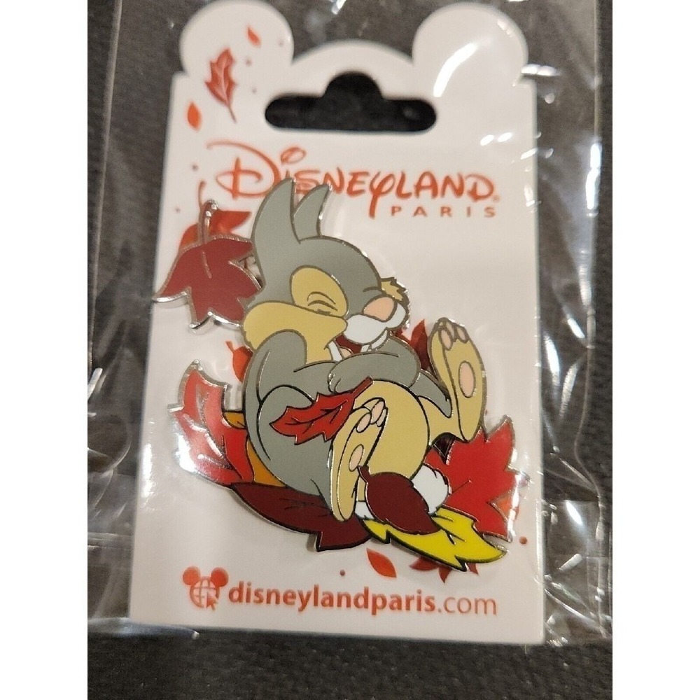 Disney THUMPER BAMBI RABBIT Fall Leaves Leaf Paris Exclusive DLP Pin 00050